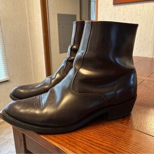 Laredo Cowboy Boots Men's 14EW Fletcher Brown Leather Western Side Zip 62004